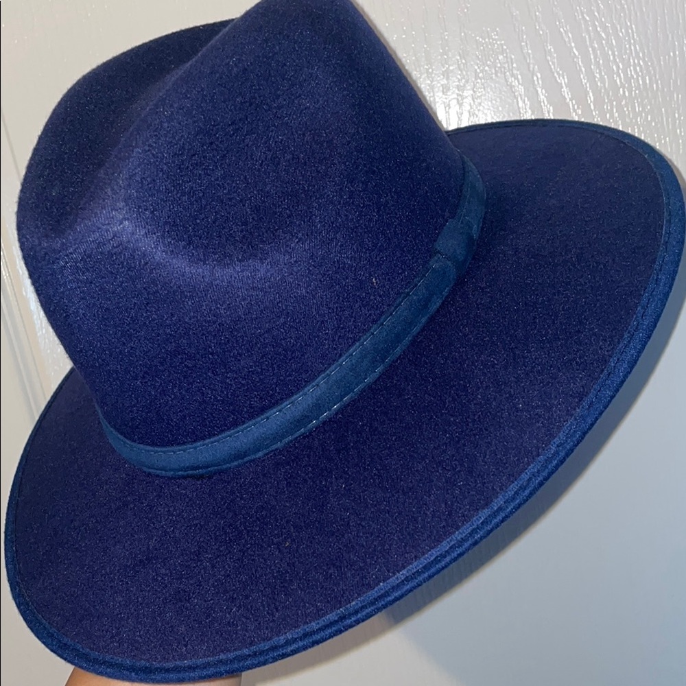 Womens Blue Fedora Hat